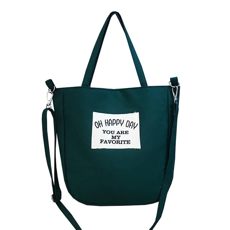 

2020 new Korean women's canvas shoulder bag female simple wild portable crossbody bag Casual Shopping Bag Ladies letter Tote Bag
