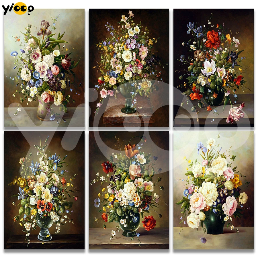 

Full Square/Round Drill Diamond Painting Embroidery Still Life Flower Series Rhinestone Mosaic Cross Stitch Decor Gift TY19