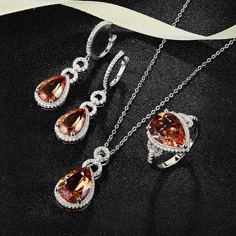 Ювелирный Комплект зултанит из стерлингового серебра Меняющий цвет камень