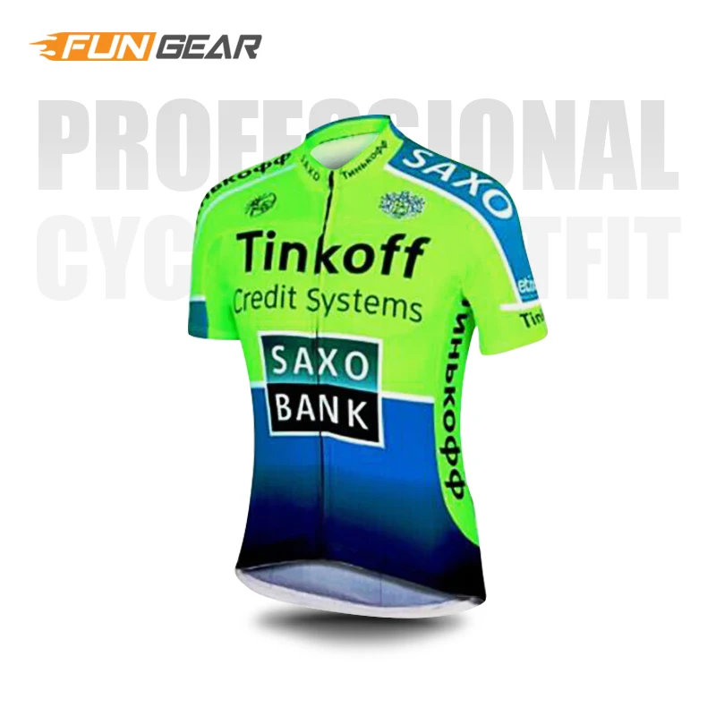 Cycling Jersey SAXOBANK Tinkoff Pro команда велоспортивная одежда для гонок одежда Мужская Джерси Набор дорожный велосипед одежда флуоресцентный зеленый Ropa Ciclismo Maillot - Цвет: Cycling Jersey