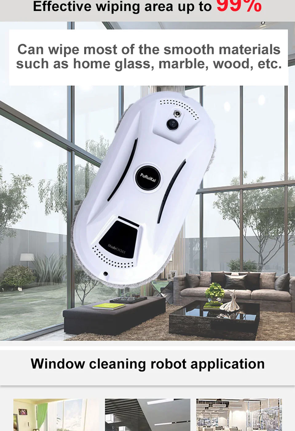 Household Window Cleaning Robot Vacuum Cleaner Electric Intelligent Remote Control Glass Wiper | Бытовая техника