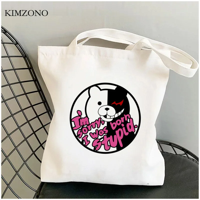 

Danganronpa shopping ручная сумка для шоппинга холщовая Джутовая сумка, сумка для покупок, сумка из ткани на заказ