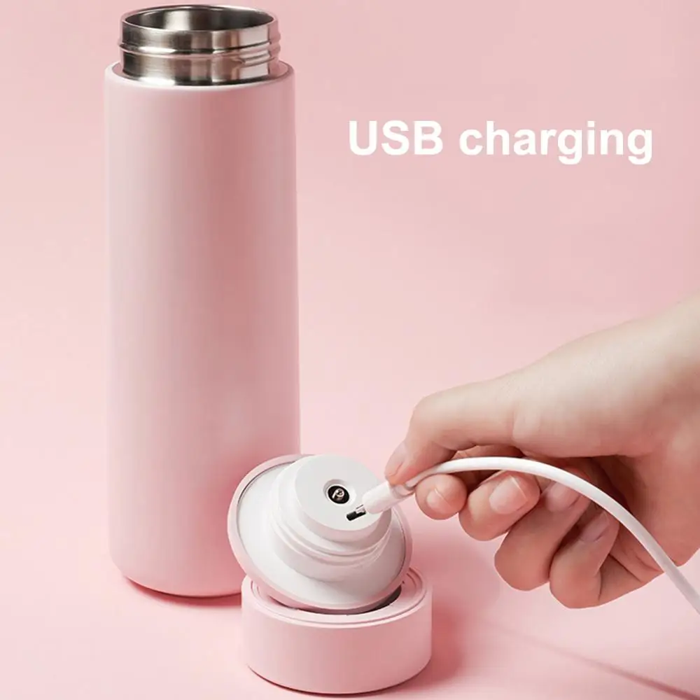 Нержавеющая сталь бутылки воды Кубок зарядка через USB Умная бутылка напоминание