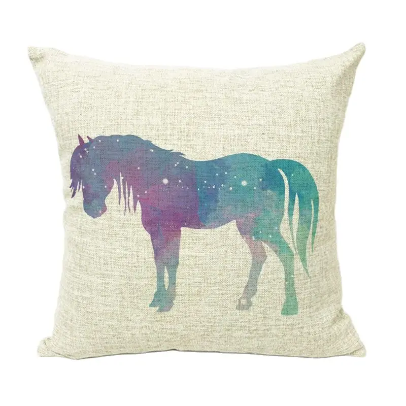 Наволочка для подушки крепкая и красивая лошадь неба красочное животное мечты