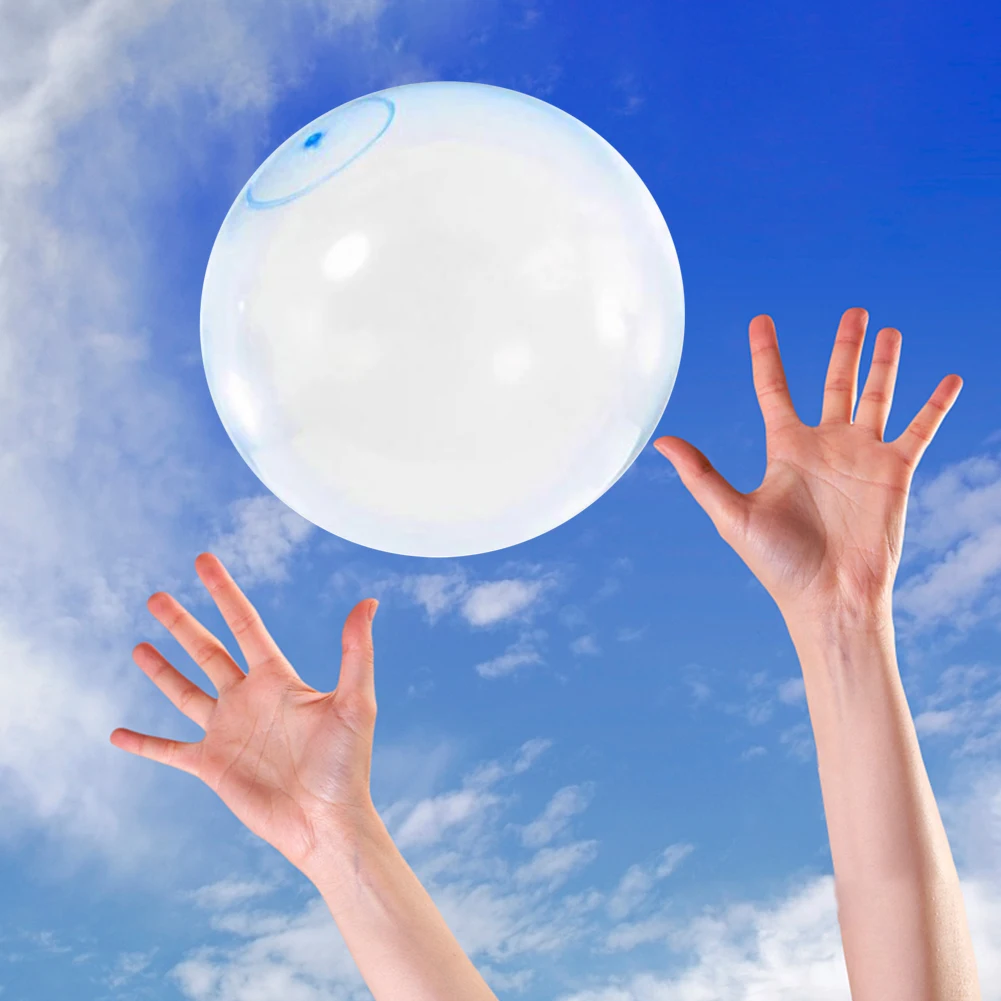 

80cm TPR Bubble Ball Outdoor Air Water Filled Blow Up Balloon Funny Party Summer Beach Ball Kids Children Adults Play Games Toys