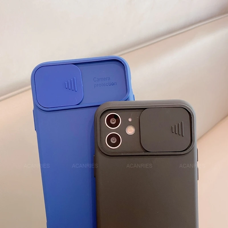 Slide Camera Lens Protector Phone Case For Xiaomi Mi 11 lite 11i mi11 i 5G xiomi Liquid Silicone Soft Back Cover