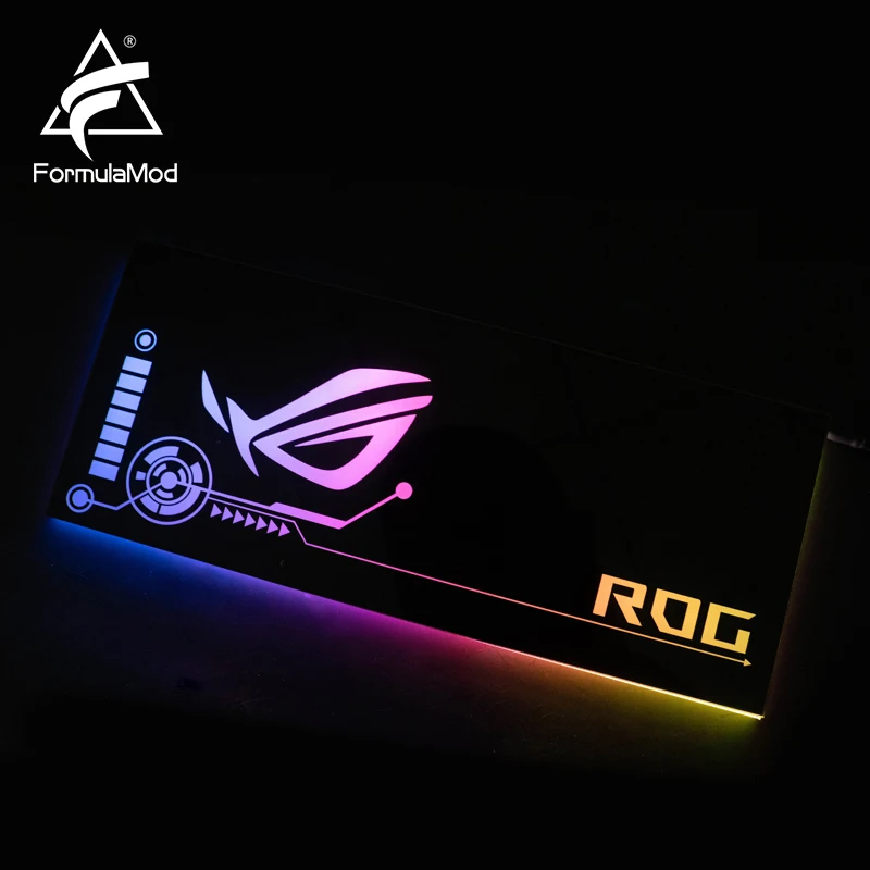 Rog-4 FormulaMod Fm-DB, декоративная задняя панель Gpu, с 5v 3 Pin Светодиодный акриловый задний план, может синхронизироваться с материнской платой - Цвет лезвия: Rog-4