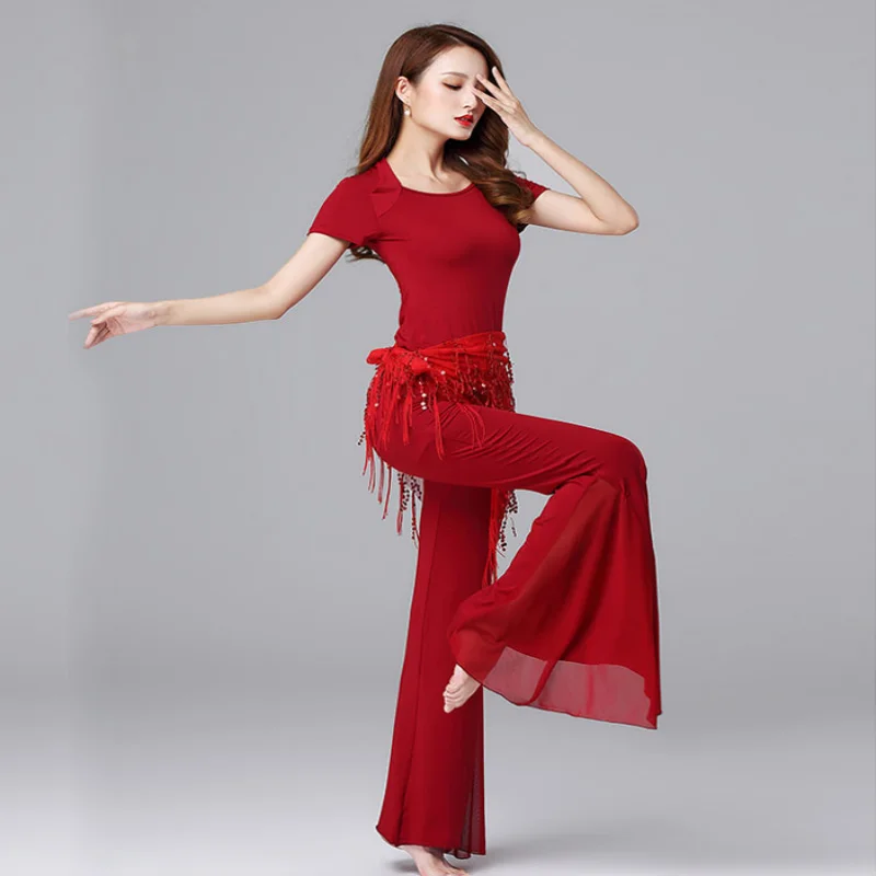 

New Arrival Fashion Sexy Women Belly Dance Clothing Dancing Performance Long Flared Trousers