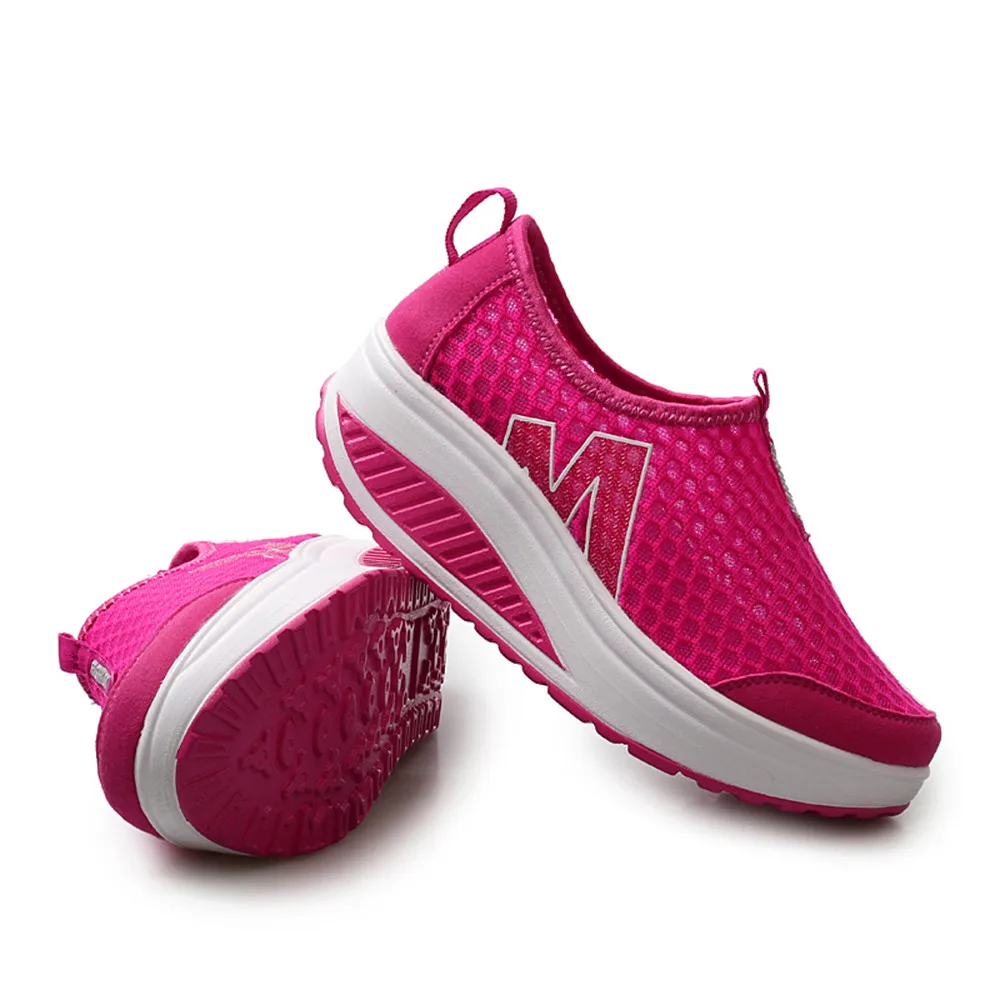 Туфли SAGACE женские на платформе дышащие сетчатые кроссовки танкетке для фитнеса