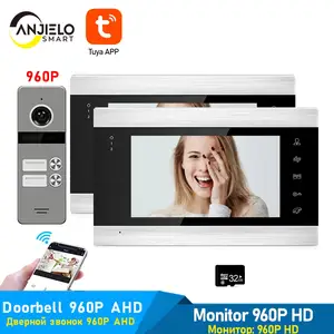 tuya smart app 7 inch 960p video door phone wifi wire intercom system for multi apartments security mobile phone remote control free global shipping