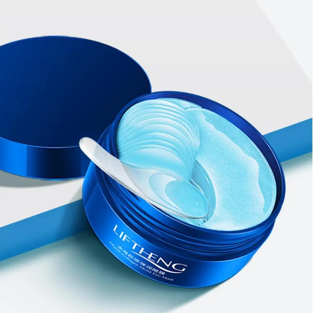 Синяя увлажняющая маска для глаз 60 шт. коллагеновые маски с Медузой против