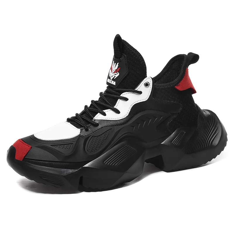 new autumn men's shoes Korean version of the tide shoes white sports shoes ins old shoes men - Цвет: Красный