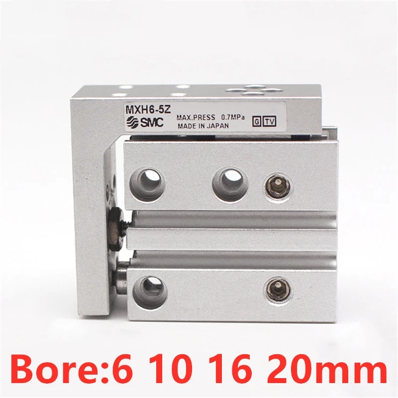 MXH SMC новая модель MXH6/10/16/20 Компактный цилиндр-слайдер пневматический ход: 5 10 15 20 25 30 40 50 60Z поршень двойного действия M5 * 0,8