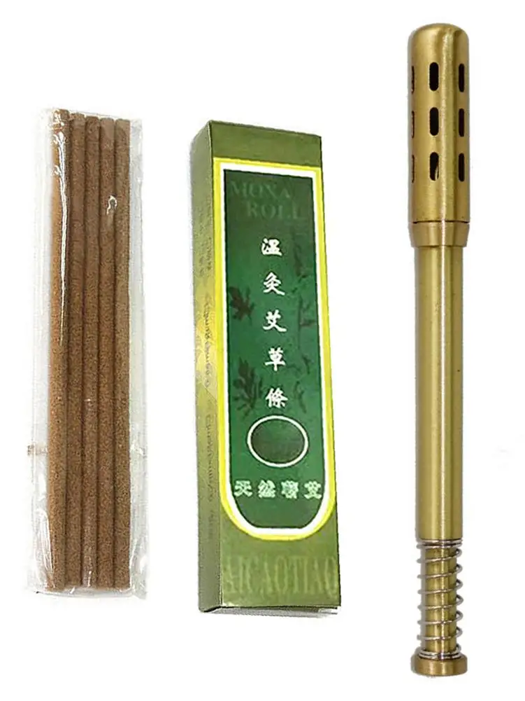 Moxa набор рулонов акупунктурная терапия медный массажный Меридиан мокса валик