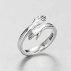 Популярное Новое Европейское и американское ювелирное изделие, кольцо для обнимания любви в стиле ретро, модное Открытое кольцо, обнимающее кольцо, экспресс-подарок на день рождения