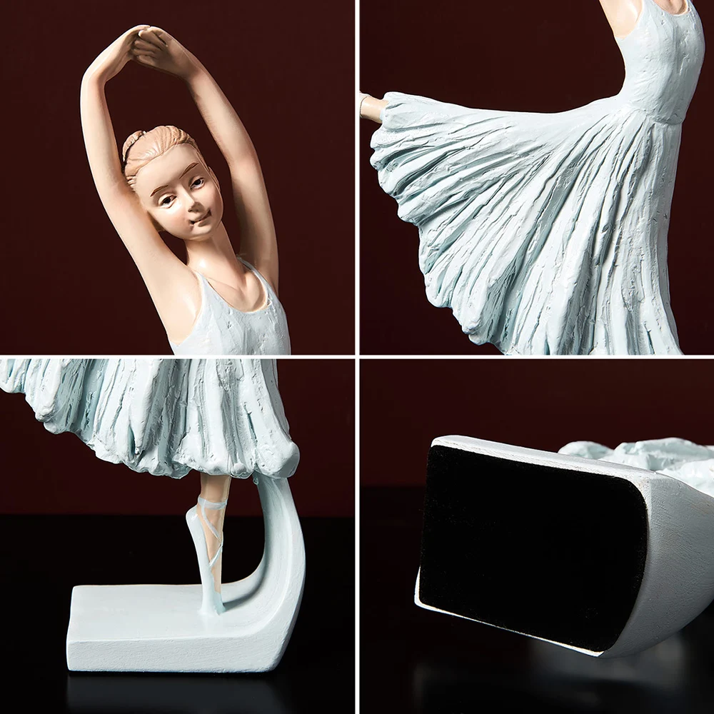 

Creative Resin Sculpture Craft Ballet Female Model Living Room Study Ornaments Nordic Style Home Decor Accessories Birthday Gift