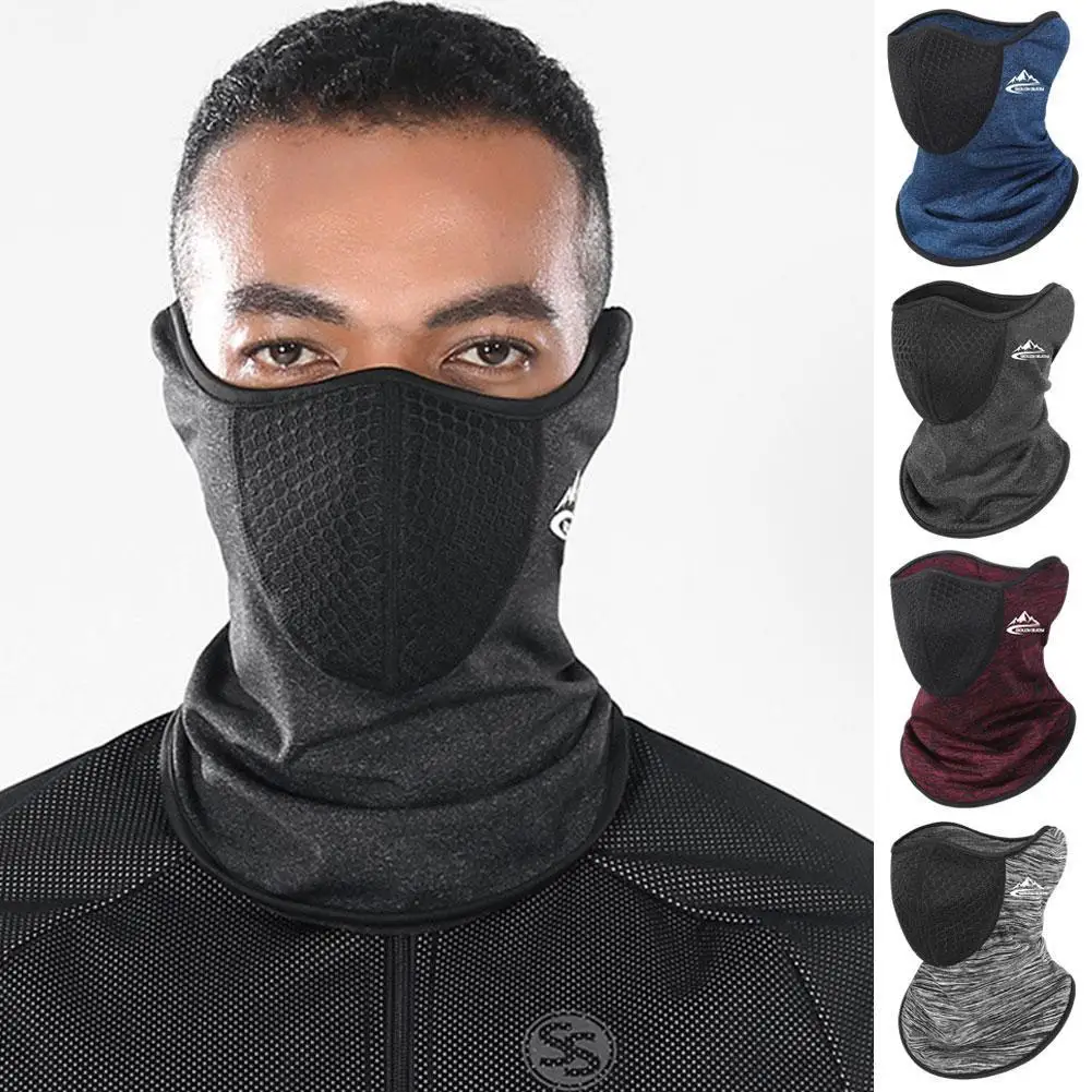

Winter Outdoor Fishing Mask High Stretch Warmth Fabric Breathable Mesh Windproof Soft Comfortable Non-ball Fabric Riding Mask