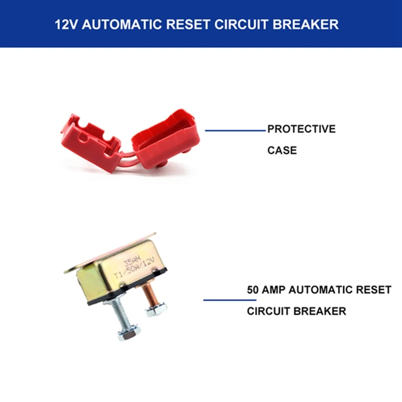 Металлический автоматический предохранитель сброса болт 50A выключатель