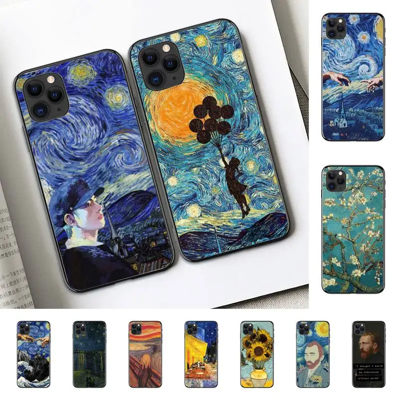 

Yinuoda Van Gogh oil painting Phone Case for iPhone 11 12 13 mini pro XS MAX 8 7 6 6S Plus X 5S SE 2020 XR cover