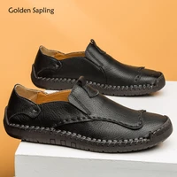 golden sapling formal casual shoes men genuine leather fashion loafers lightweight mens shoes classics leisure business loafers