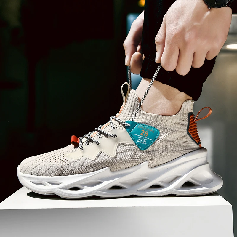 new casual shoes men's blade shoes men's sports shoes men's running shoes fashion casual shoes large size color matching 39-46-7