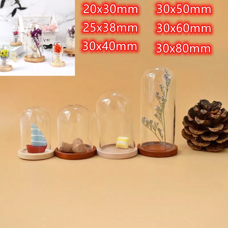 Стеклянная бутылка для террариума Бамбуковая база купольная Пылезащитная