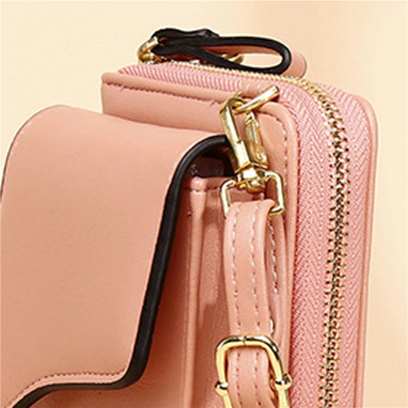 

High Quality PU Leather Small Shoulder Bag Casual Handbag Crossbody Bags for Women Phone Pocket Girl Purse Mini Messenger Bags