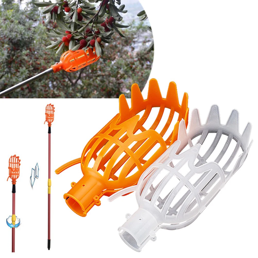 Plastic Fruit Picker Basket Head Labor Saving Tool Fruits Catcher Harvest Picking Apple Mango Pear Peach Kiwi Lemon Cherry | Инструменты