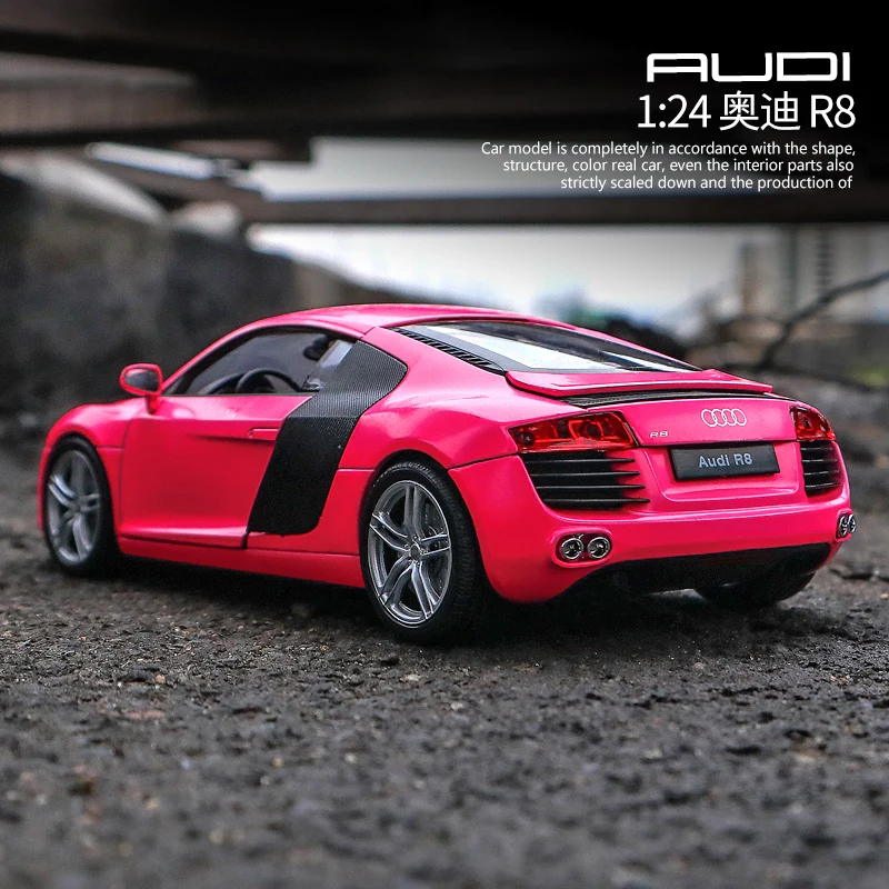 Модель автомобиля WELLY 1:24 Audi R8 V10 модель спортивного на выбор из сплава|Наземный