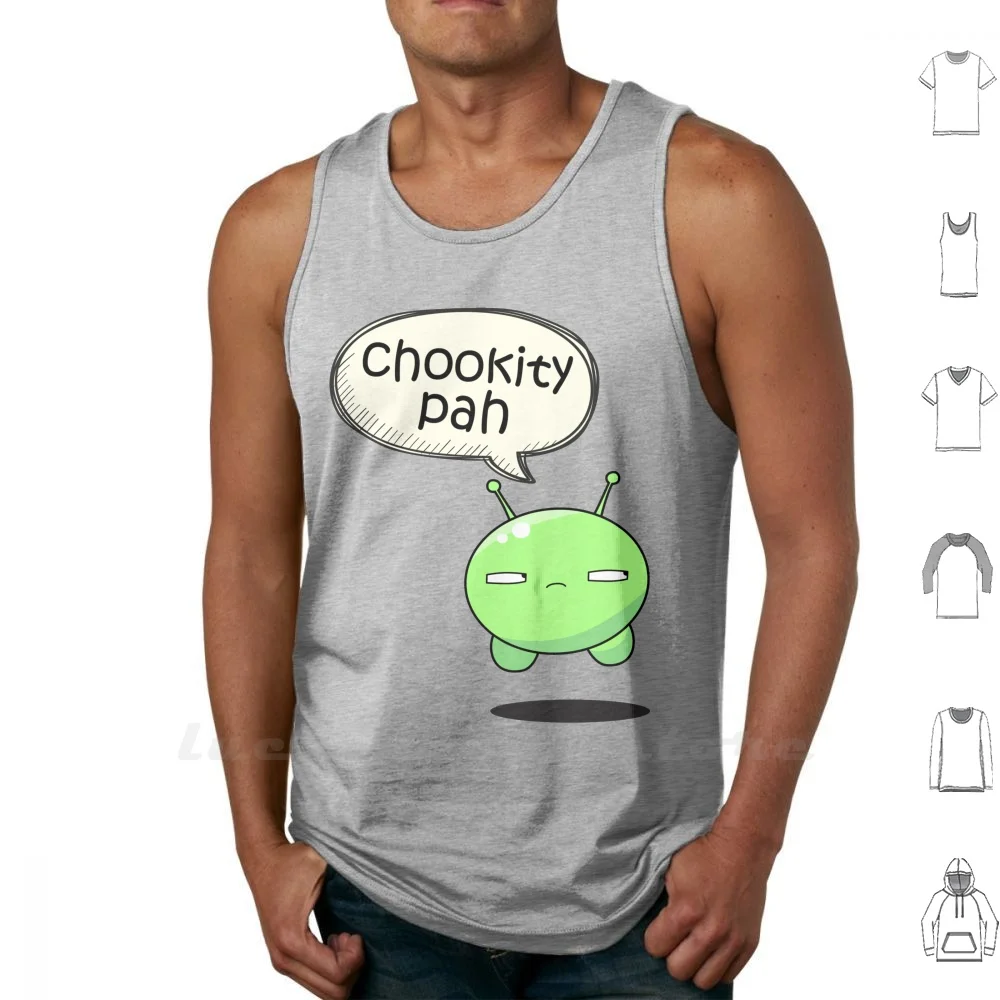 

Chookity Pah Tank Tops DIY Print Chookity Moon Cake Mooncake Space Cute Funny Humor Meme Memes Animation Cartoon