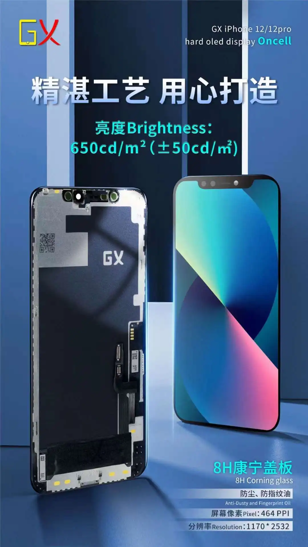 Reemplazo de pantalla LCD para iPhone 12, 12Pro, 12 PRO, GX, Oncell, dura, Oled, piezas de reparaci&oacute;n completamente probadas-3