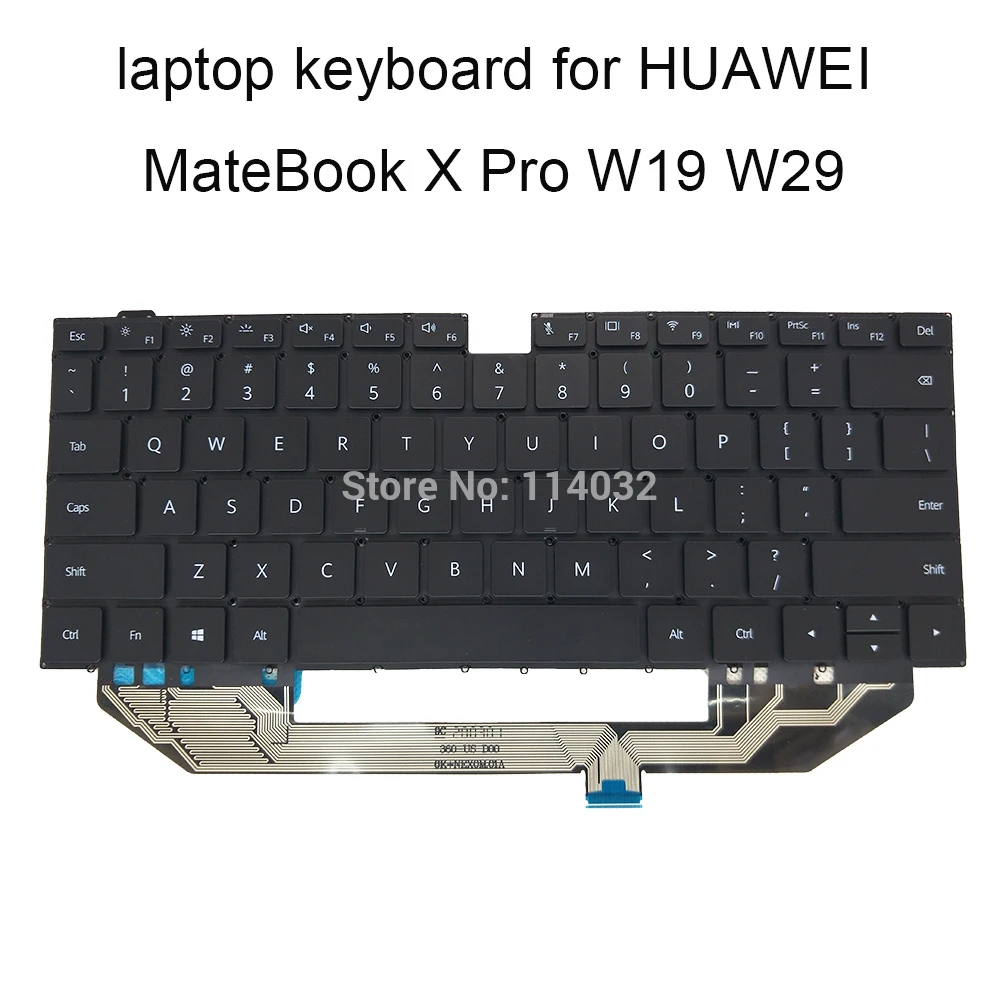 

US клавиатура с подсветкой для Huawei MACH-W19 MACHR-W19 W29 W29B W29C W19B W19C MateBook X pro черный NSK-370BQ 9Z.NG2BQ.001