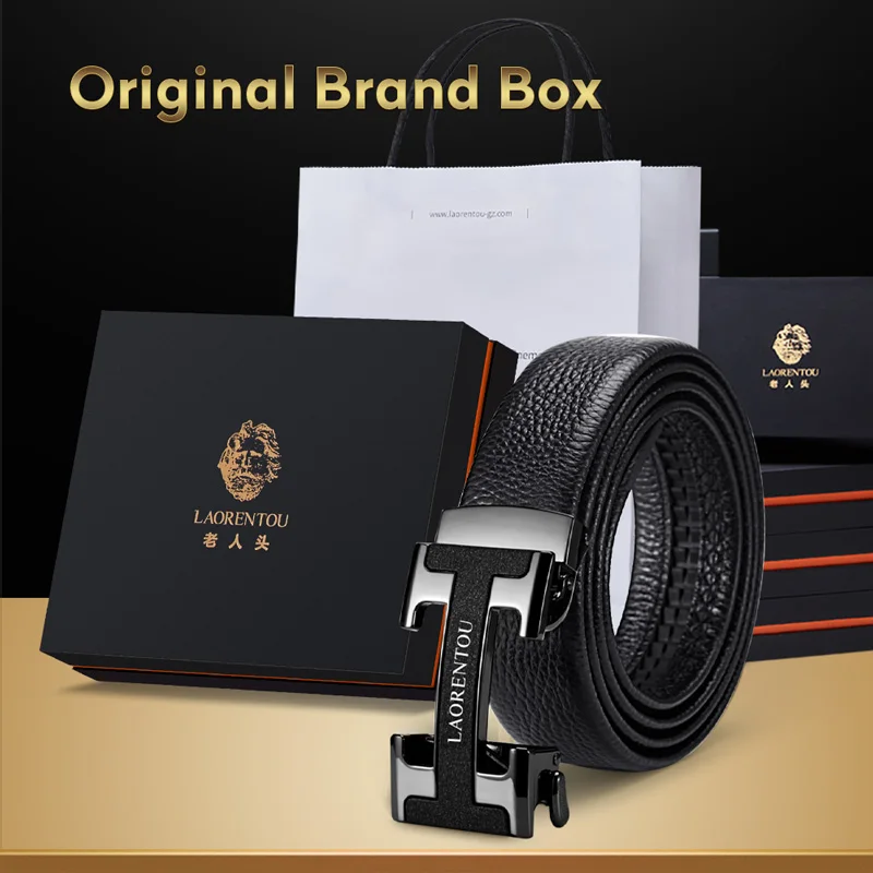 

LAORENTOU Men's Replacement Belt Cutable Belt Man's Belts with Buckle Gentleman Split Leather Belt 20" to 44" inch Adjustable