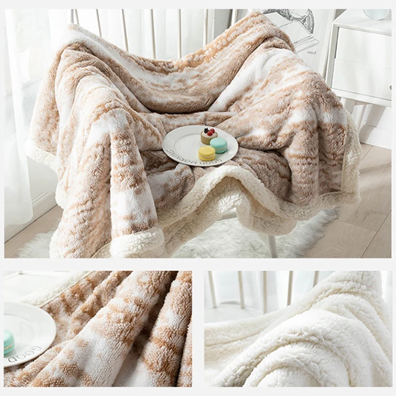 

Plush Blanket Soft Fur Faux with Fluffy Throw Blanket Bed Sofa Bedspread Long Shaggy Warm Bedding Sheet Cozy Blankets