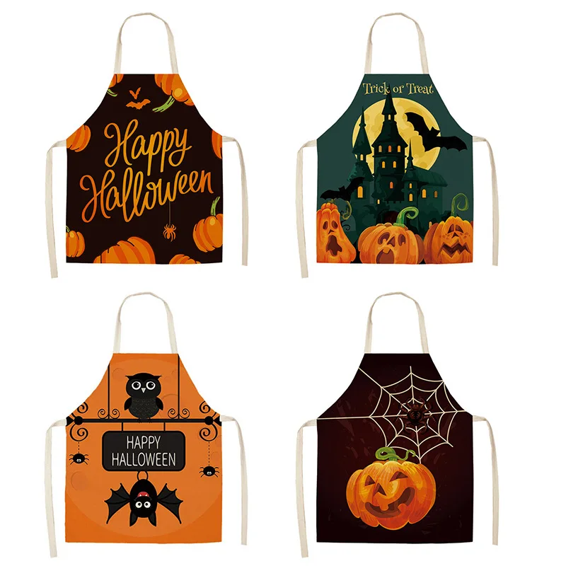 

Halloween pattern kitchen apron maid apron silicon neck apron chef apron apron for men halloween kitchen aprons for woman apron