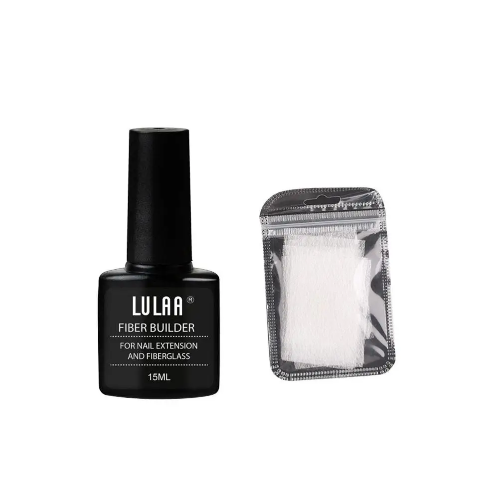 

1 Набор, клей для наращивания ногтей, 10/20 шт., стекловолокно для наращивания ногтей (стекловолокно, шелковое покрытие для ногтей, наклейки, фо...