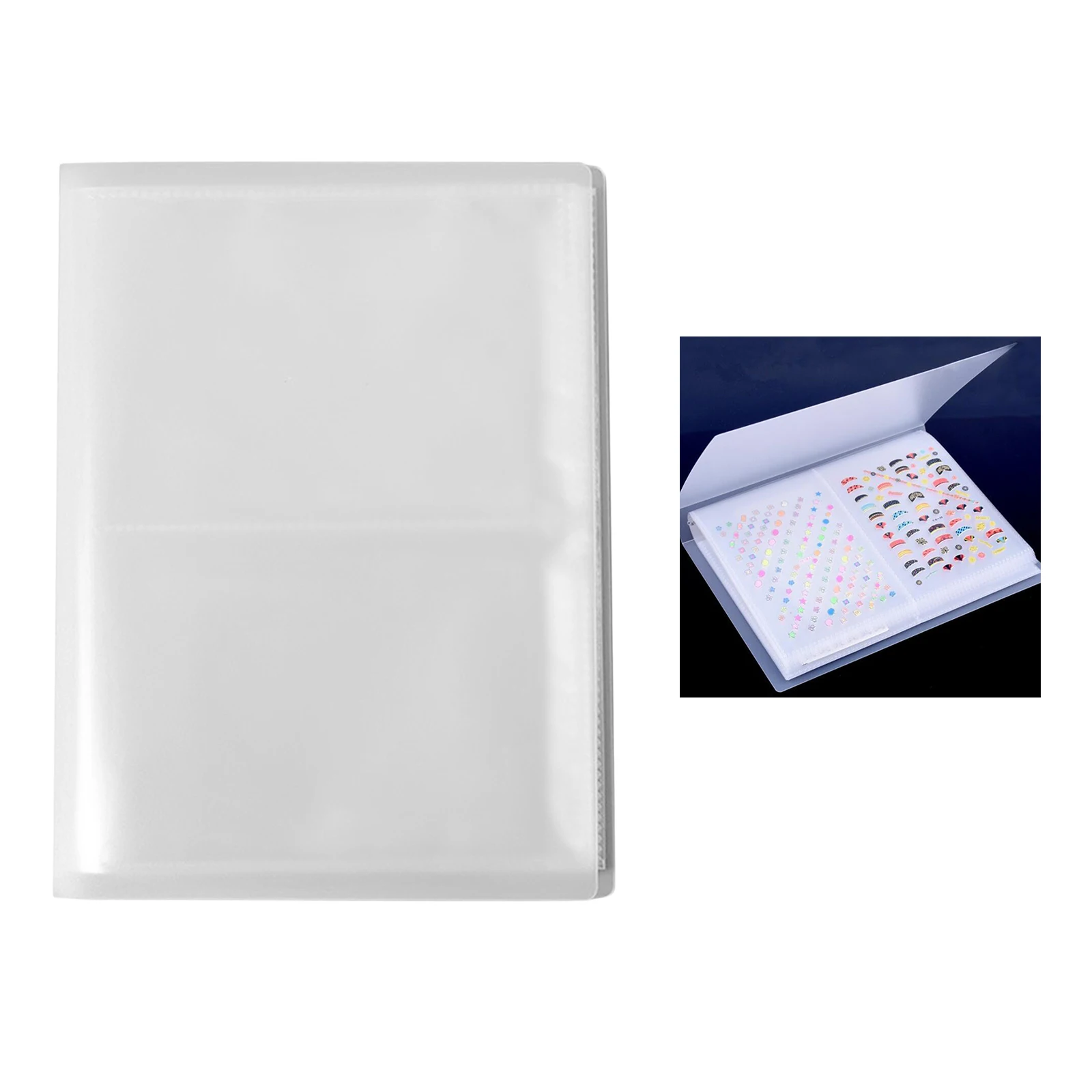 

20 Pages 3D Collecting Albums Holder Nail Art Tools Display Showing Book