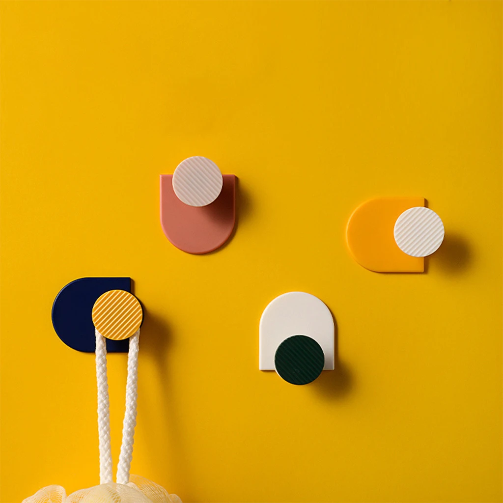 

Bathroom Towel Self Adhesive Hooks Without Nails Sticky Hooks for Hanging Coat Clothes Shower,Stick on Wall Door Closet Kitchen