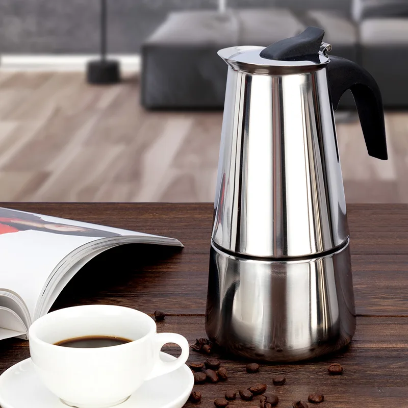 

Stainless Steel Coffee Maker Coffee Pot Moka Pot Geyser Coffee Makers Kettle Coffee Brewer Latte Percolator Stove Coffee Tools