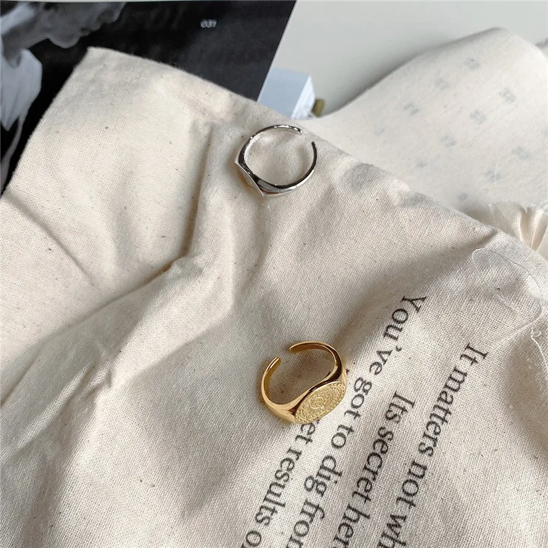 

RUIYI 100% Real 925 Sterling Silver Ring for Women Minimalist Moon and Sun Adjustable Open Ring Silver Luxury 925 Fine Jewelry