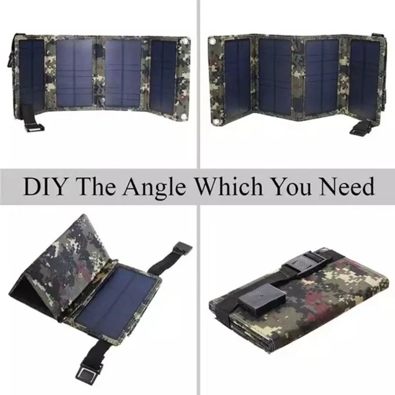 

24BD Solar Panel Charger with 5V USB 18V DC Output Waterproof Camping Travel Charger
