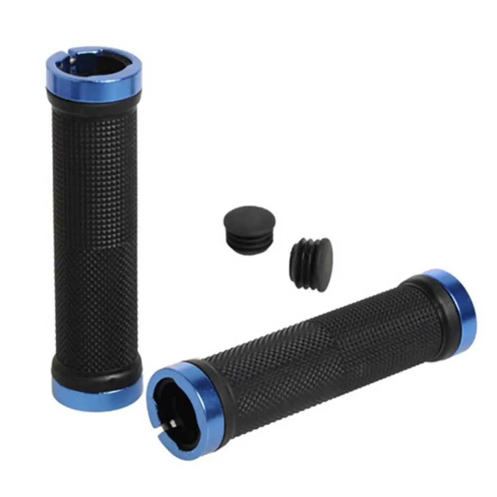 

2pcs Bike Handlebar Grips Road Mountain Bicycle Shockproof Handle Double Lock Bike Grip Aluminium Alloy Bike Handlebar Cover