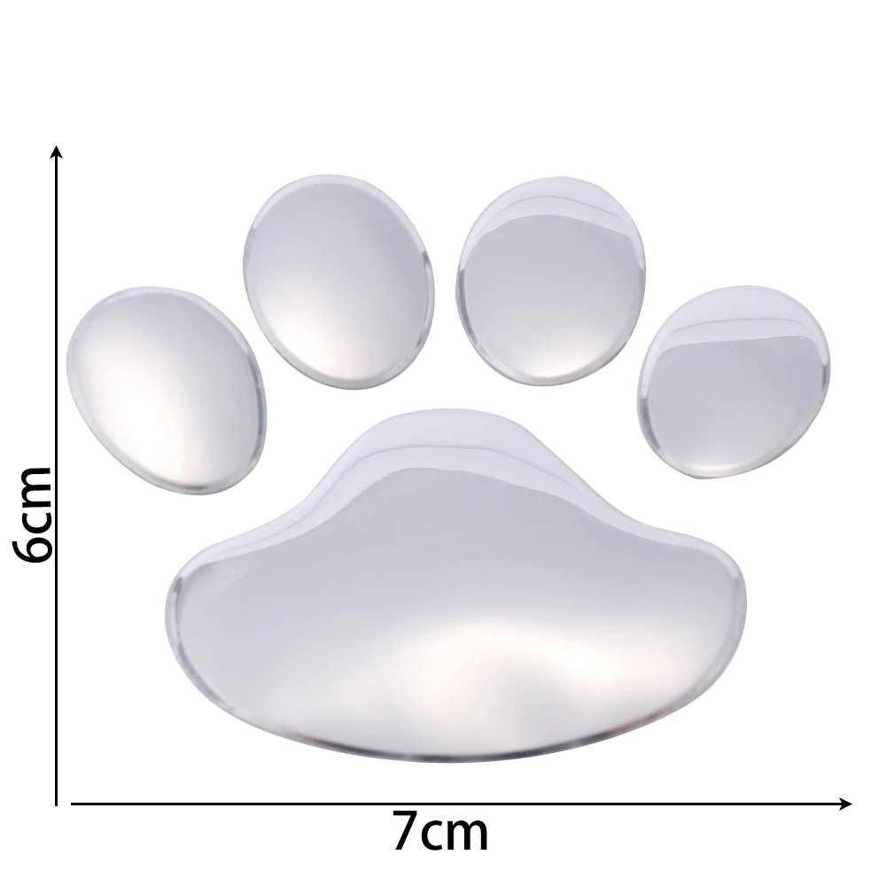 Creative 3D Animal Paw Foot Pattern Sticker Car Window Bumper DIY Accessories Lovely Home Decoration Decal images - 6