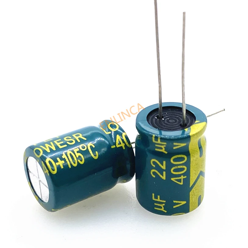 

5pcs/lot 400V22UF High Frequency Low Impedance 400V 22UF Aluminum Electrolytic Capacitor Size 10*17 T22 20%
