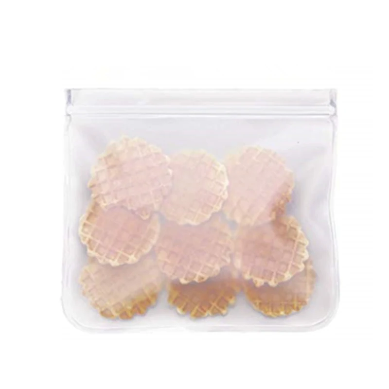 Силиконовый мешок с зажимом сумка многоразовая емкость для заморозки Ziplock герметичные Топ фрукты ланч бокс-FDA утвержден BPA бесплатно