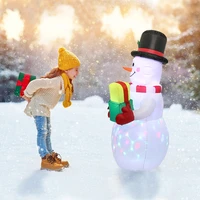 luminous inflatable snowman christmas holiday party rotate led air pump ornament for household parties decoration