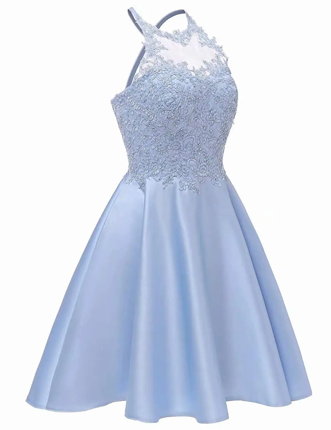 Соблазнительные короткие Мятные блестящие кружевные аппликации jaevini без рукавов