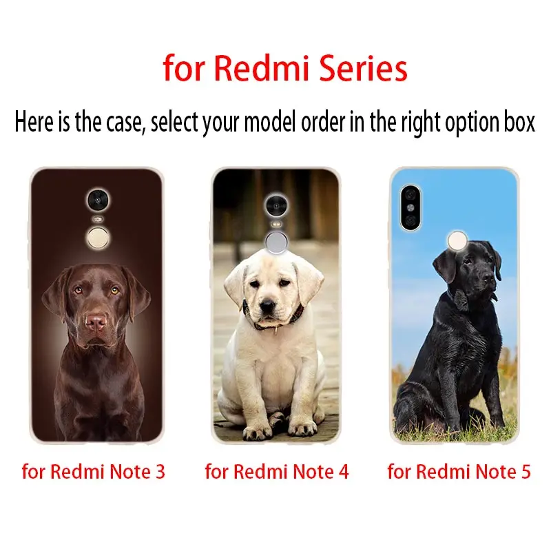 Мягкий чехол Лабрадор ретривер собака для Xiaomi Redmi Note 8 7 6 5 Pro 8a 6pro 6a s2 5a 4a 5plus y3 Coque Etui