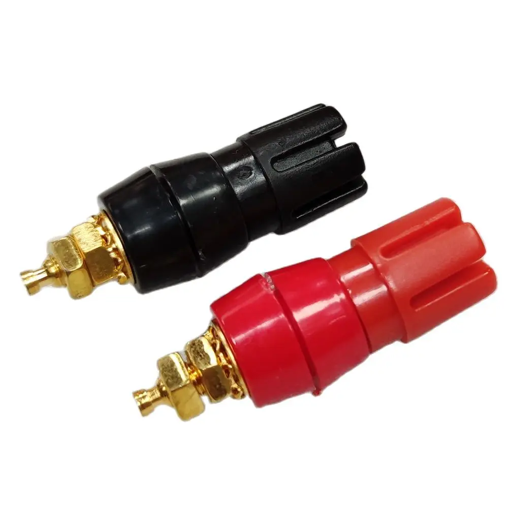 4 мм разъем типа &quotбанан&quot Сливовый цветок терминал красный и черный