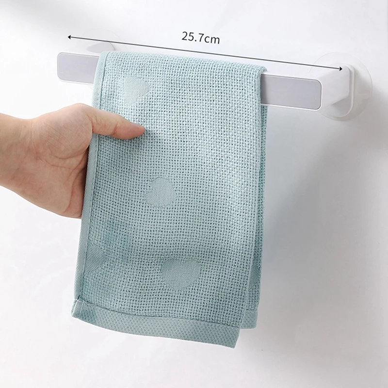 

2 Pcs Self-Adhesive Towel Holder Rack Towel Bar & 3 Pcs Toothpick Holder Container Wheat Straw